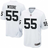 Nike Men & Women & Youth Raiders #55 Moore White Team Color Game Jersey,baseball caps,new era cap wholesale,wholesale hats